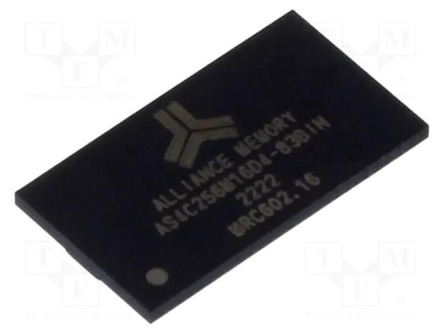 IC: DRAM memory; 4GbDRAM; 256Mx16bit; 1.2V; 1.2GHz; 14.16ns; FBGA96 ALLIANCE MEMORY AS4C256M16D4-83BIN