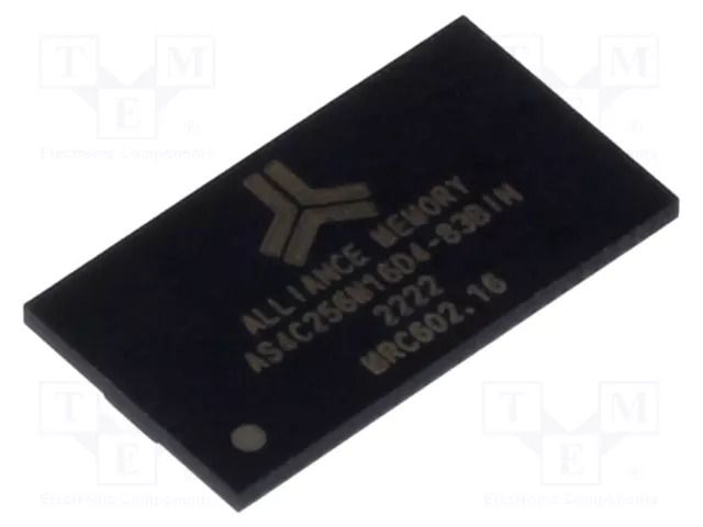 IC: DRAM memory; 4GbDRAM; 256Mx16bit; 1.2V; 1.2GHz; 14.16ns; FBGA96 ALLIANCE MEMORY AS4C256M16D4-83BIN
