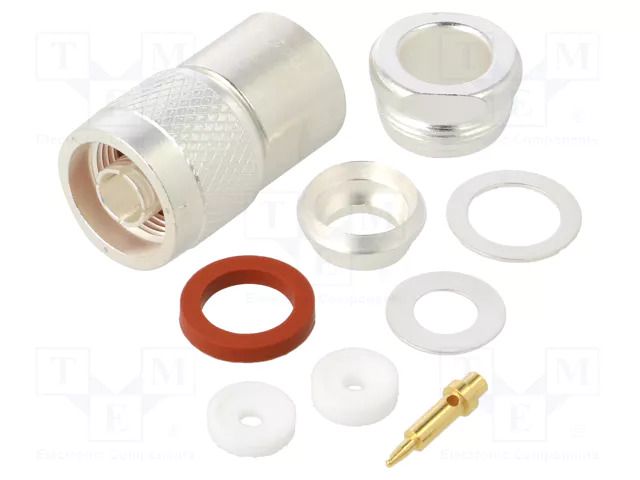 Connector: N; plug; male; straight; 50Ω; soldering,clamp; for cable AMPHENOL RF 082-4352