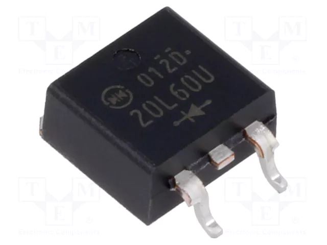 Diode: rectifying; SMD; 600V; 20A; 35ns; STO220 (SC83 similar) SHINDENGEN DF20L60U-7102