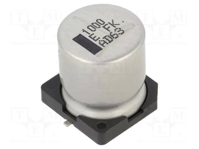 Capacitor: electrolytic; low ESR; SMD; 1000uF; 25VDC; Ø12.5x13.5mm PANASONIC EEEFK1E102AQ