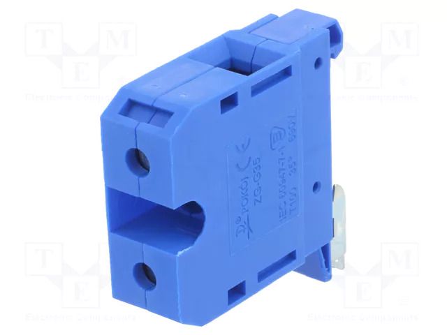 Splice terminal: rail; 125A; 690V; screw terminal; blue; polyamide POKÓJ ZG-G35/TS35-BU