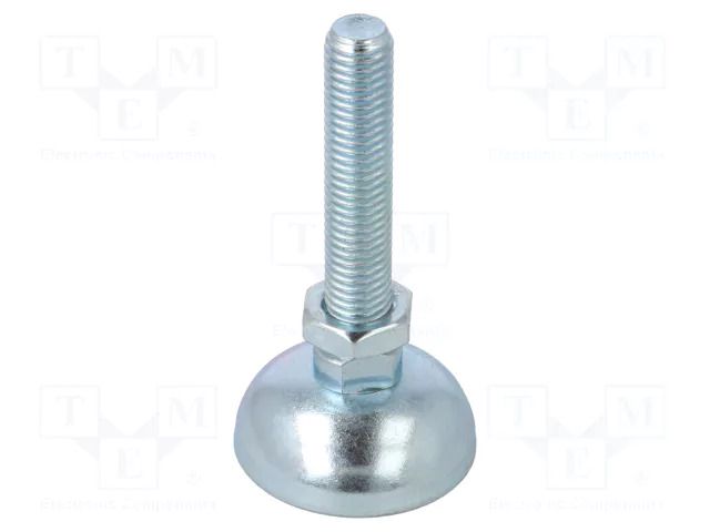 Foot; with lever; M12; steel; Plating: zinc; 85mm; Pivot Feet FATH FA-9AB045M12085MN
