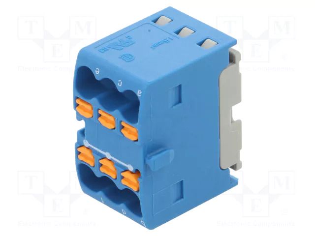 Splice terminal: distribution block; PTFIX; 17.5A; 450V; push-in PHOENIX CONTACT PTFIX6X1.5BU