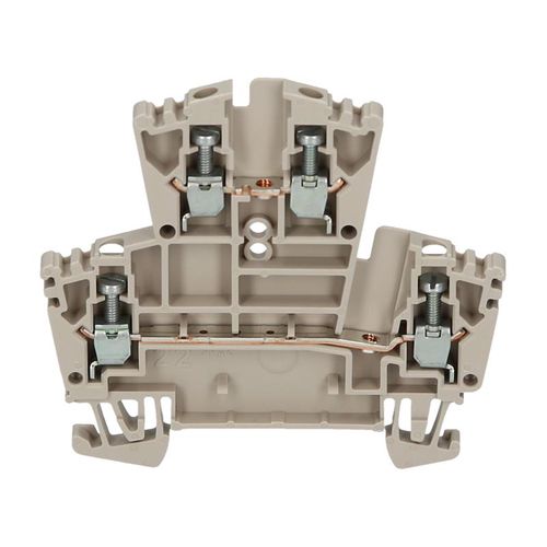 Feed-through terminal WDK 2.5, Double-tier terminal, Screw connection, 2.5 mm², dark beige, Weidmuller 1021500000 4008190169527