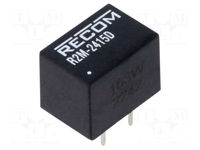 Converter: DC/DC; 2W; Uin: 9÷36VDC; Uout: 15VDC; Uout2: 15VDC; SIP8 RECOM R2M-2415D