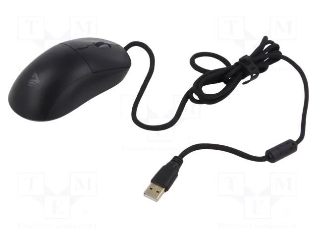 Mouse; black,red; USB A; optical,wired; 1.8m; No.of butt: 7 SAVIO SAVGM-GAMBIT