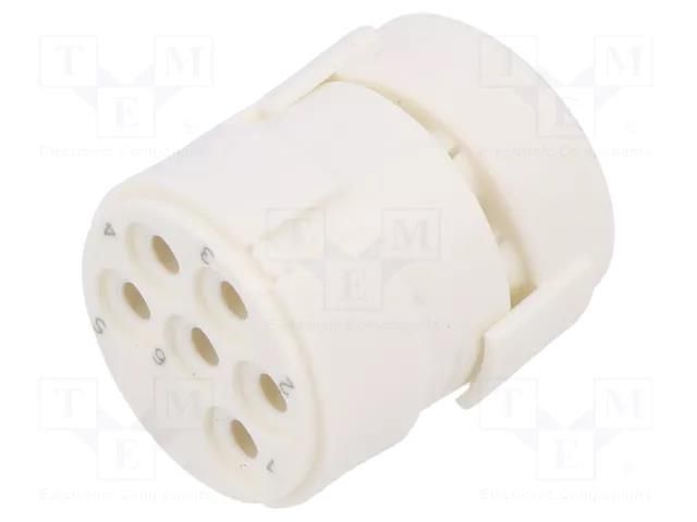 Connector: M23; contact insert; PIN: 6; female; for cable; 20A; 300V HUMMEL 7.003.906.102