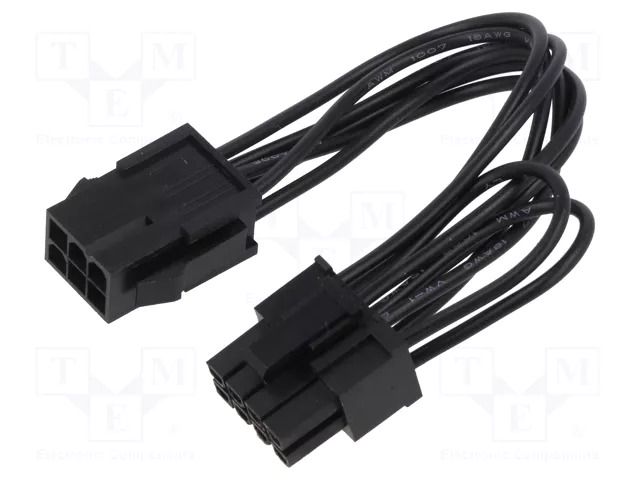 Cable: mains; PCIe 6pin male,PCIe 8pin female; 0.15m SAVIO SAVAK-49