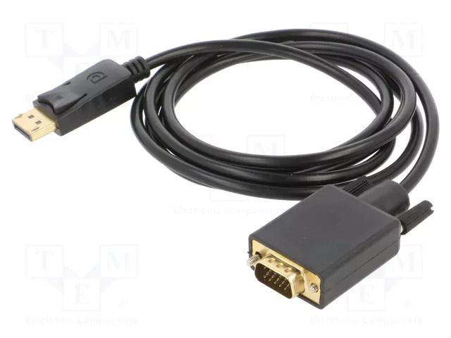 Cable; D-Sub 15pin HD plug,DisplayPort plug; Full HD 1080p SAVIO SAVKABELCL-92