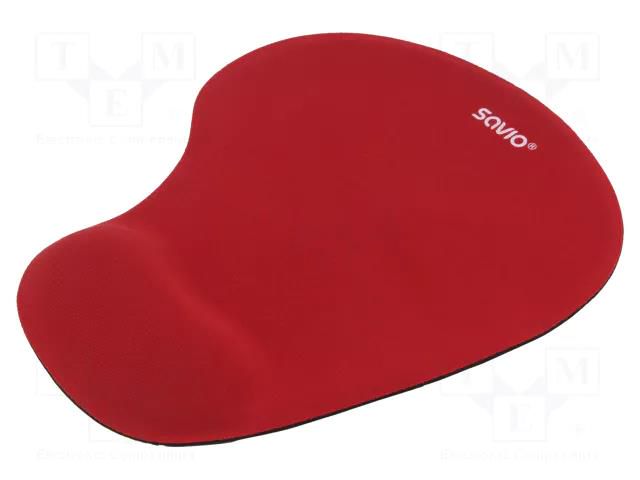 Pad; red; mouse,wrist; Features: gel SAVIO SAVMP-01R
