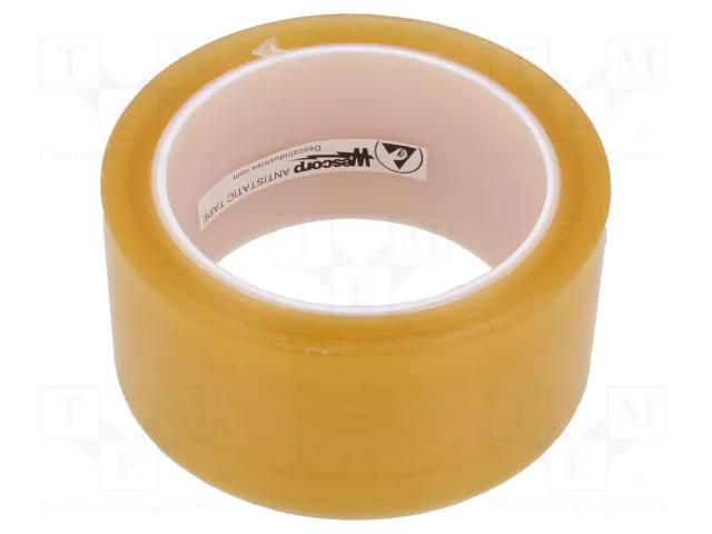 Packing tapes; ESD; L: 65.8m; W: 48mm; Thk: 0.06mm; colourless DESCO EUROPE SCS-242296