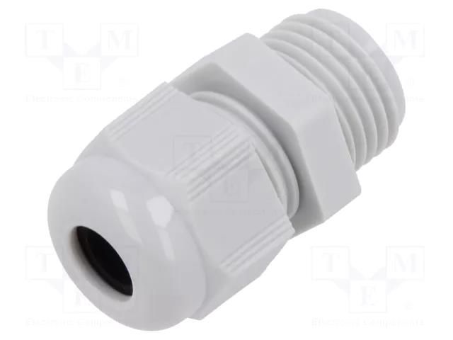 Cable gland; without nut; M16; 1.5; IP68; polyamide; light grey TE Connectivity 1SNG601037R0000