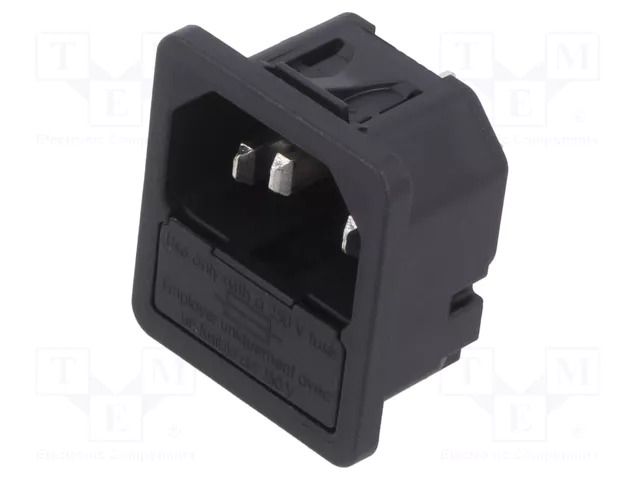 IEC 60320 connector 6205 Power Entry Module 10A C14 SCHURTER 6205.4112