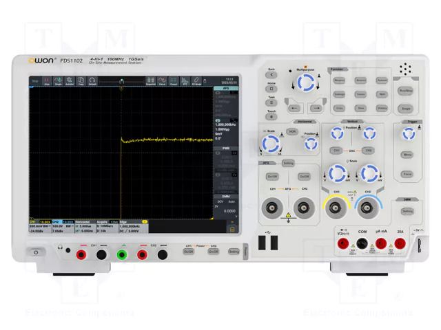 Oscilloscope: digital; Ch: 2; 100MHz; 1Gsps; 10Mpts; LCD TFT 10,4" OWON FDS1102