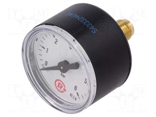 Manometer; 0÷6bar; G 1/8",rear connection; 40mm; Temp: -20÷60°C PNEUMAT 110.45-K
