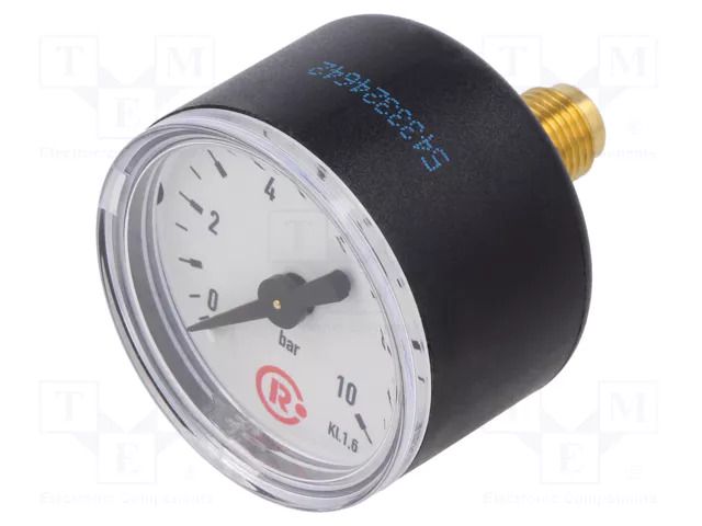 Manometer; 0÷10bar; G 1/8",rear connection; 40mm; Temp: -20÷60°C PNEUMAT 110.46-K