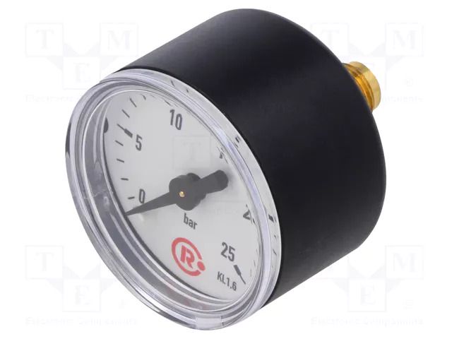Manometer; 0÷25bar; G 1/8",rear connection; 40mm; Temp: -20÷60°C PNEUMAT 110.48-K