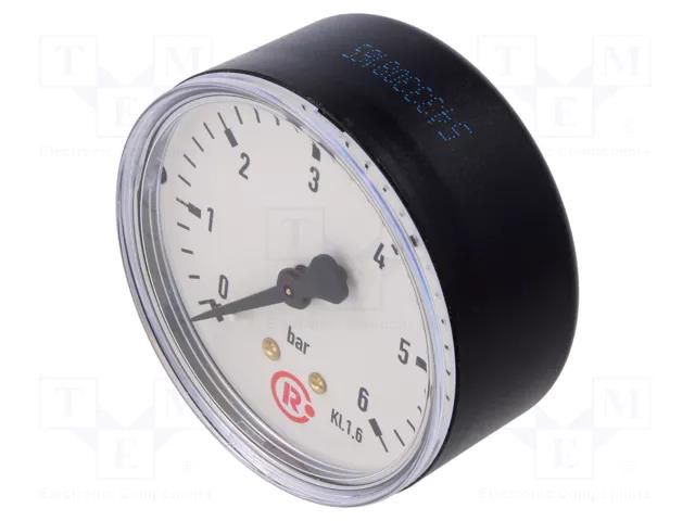 Manometer; 0÷6bar; G 1/4",rear connection; 63mm; Temp: -20÷60°C PNEUMAT 216-K