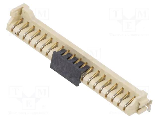Connector: card edge; PIN: 20; CLIPZIN; SMT; on PCBs; 2.54mm EDAC 299-020-299198-1