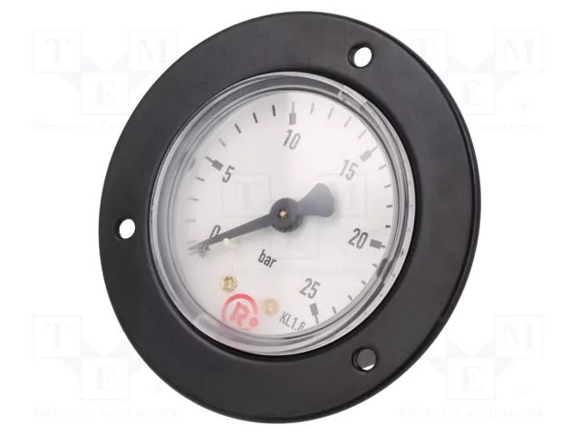 Manometer; 0÷25bar; G 1/4",rear connection; 50mm; Temp: -20÷60°C PNEUMAT 327/50