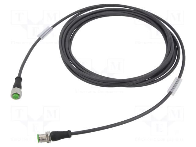 Cable: for sensors/automation; M12; PIN: 4; 5m; plug; 250VDC; 250VAC MURRELEKTRONIK 7000-40021-6340500