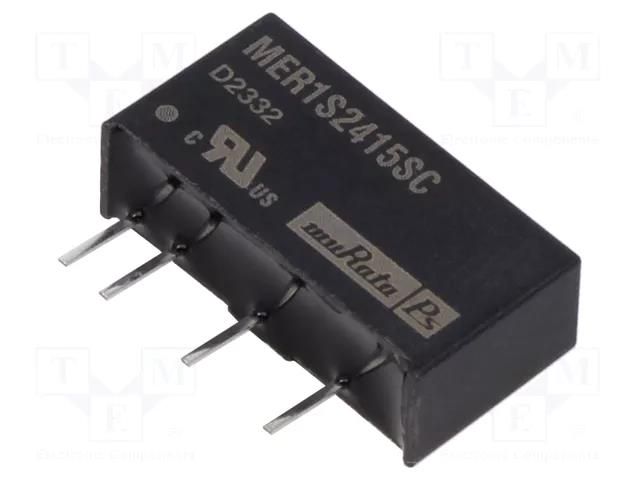 Converter: DC/DC; 1W; Uin: 21.6÷26.4VDC; Uout: 15VDC; Iout: 67mA; SIP Murata Power Solutions MER1S2415SC