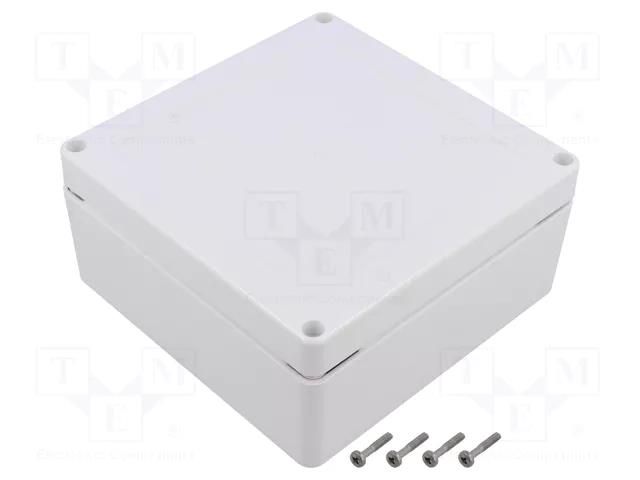 Enclosure: multipurpose; X: 135mm; Y: 135mm; Z: 60mm; ZP; ASA; white KRADEX ZP13513560SB-ASA