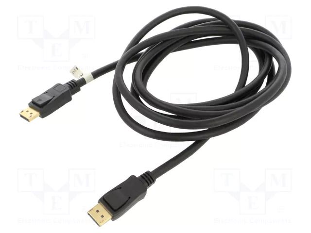 Cable; DisplayPort plug,both sides; DisplayPort 2.1; 3m; black GOOBAY GOOBAY-64864