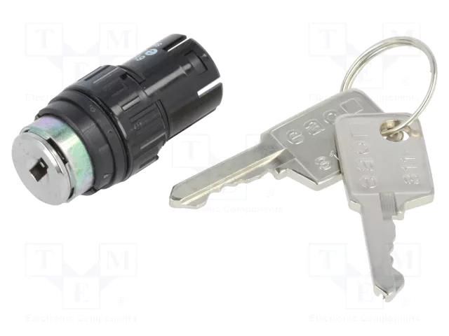 Switch: body; 16mm; Stabl.pos: 2; IP65; 61; Pos: 2; plastic EAO 61-2201.0/D