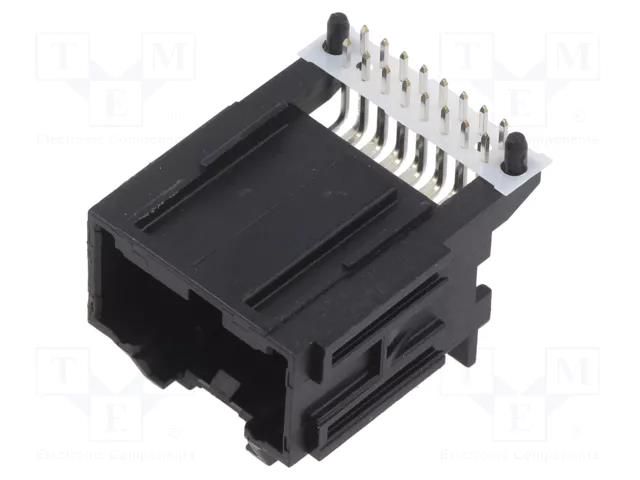 connector STAC64 RA HDR 16 CKT BLK POL A TRAY MOLEX MX-34691-0160