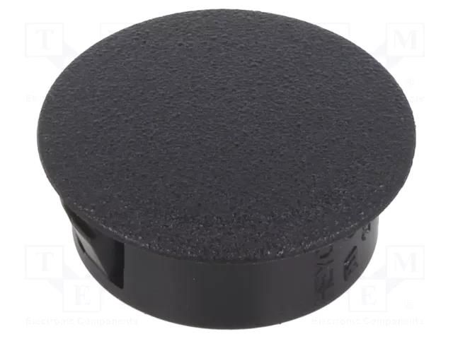 Stopper; H: 11.5mm; Wall thick: 0.8÷1.6mm; black; polyamide KEYSTONE KEYS8607