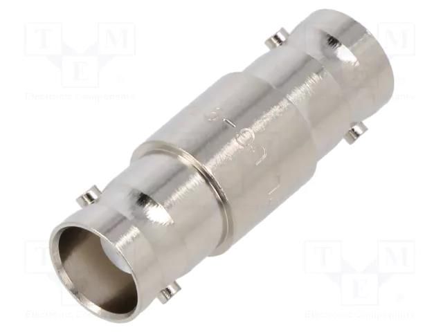 Adapter; BNC female,both sides; Insulation: PTFE; 50Ω; brass; 4GHz AMPHENOL RF 031-219
