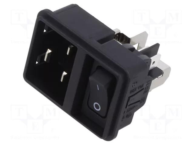 Connector: AC supply; socket; male; 16A; 250VAC; IEC 60320; C20 (I) SCHURTER EC11.0001.301