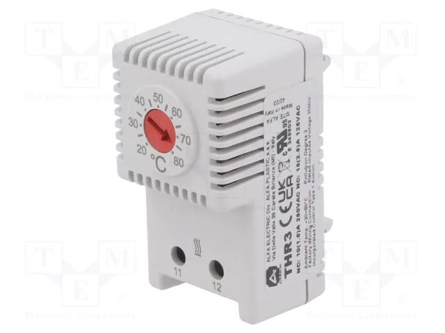 Sensor: thermostat; NC; 10A; 250VAC; screw terminals; 61x34x35mm Alfa Electric ALFA-THR3
