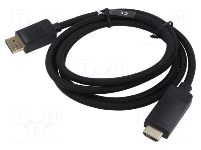 Cable; DisplayPort plug,HDMI plug; PVC; textile; 4K,UHD 2160p VENTION HFKBG