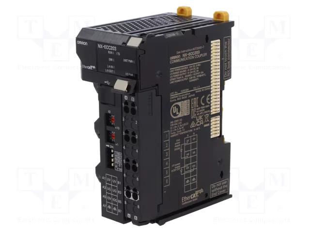 Module: communication; 0÷55°C; IP20; NX; 24VDC; EtherCAT slave OMRON NX-ECC203