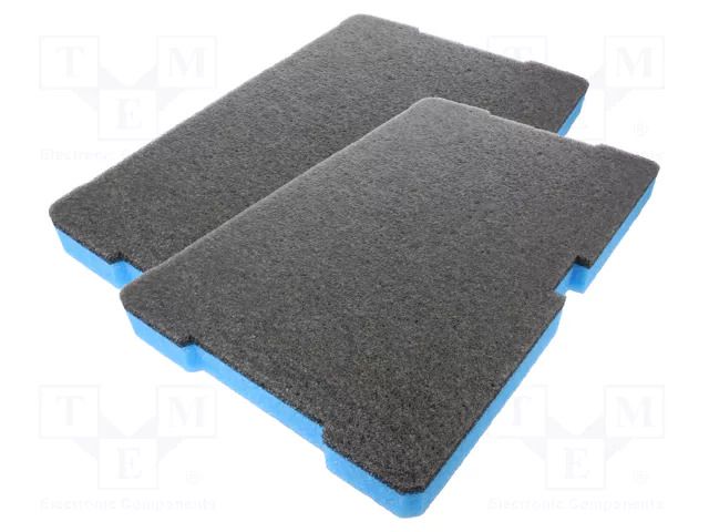 Foam insert; graphite-blue; 500x320x40mm; 2pcs. LeanFoam LF-AB-MILL-PACK