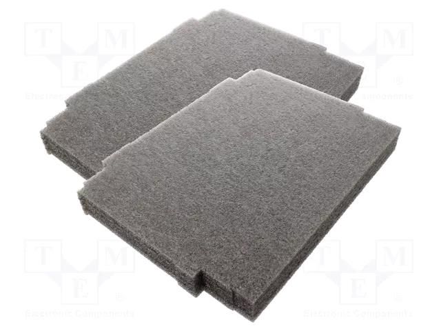 Foam insert; graphite; 386x286x40mm; 2pcs. LeanFoam LF-A-MAKITA