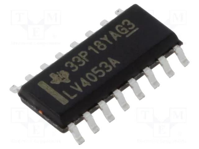 IC: multiplexer; Ch: 2; SOIC16; 2÷5.5VDC; reel,tape; 2500pcs. TEXAS INSTRUMENTS SN74LV4053ADR