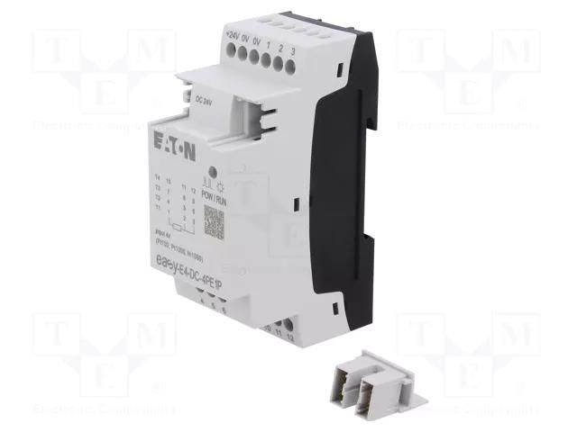 Module: extension; 24VDC; for DIN rail mounting; easyE4 EATON ELECTRIC EASY-E4-DC-4PE1P