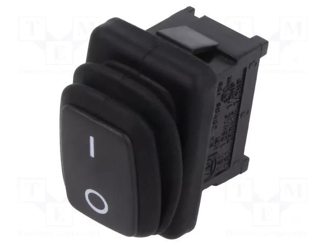 ROCKER; SPST-NO; Pos: 2; OFF-ON; 10A/250VAC; 6A/28VDC; IP65; none; KR ZF KRE2ANA1BBD