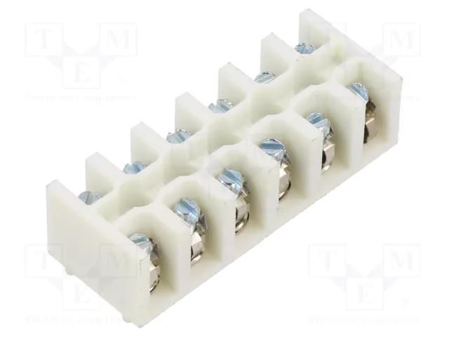 Connector: terminal block; 32A; 500V; screw terminal; white POKÓJ LZ-B4/6-WH
