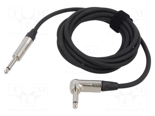 Cable; Jack 6,3mm 2pin plug,Jack 6.3mm 2pin angled plug; 3m TASKER TAS-NK123
