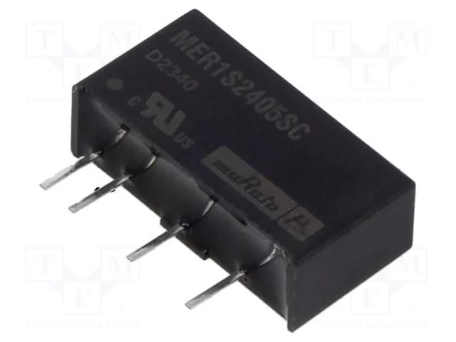 Converter: DC/DC; 1W; Uin: 21.6÷26.4VDC; Uout: 5VDC; Iout: 200mA; SIP Murata Power Solutions MER1S2405SC