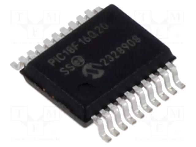IC: PIC microcontroller; 64kB; 64MHz; 1.8÷5.5VDC; SMD; SSOP20 MICROCHIP TECHNOLOGY PIC18F16Q20-I/SS