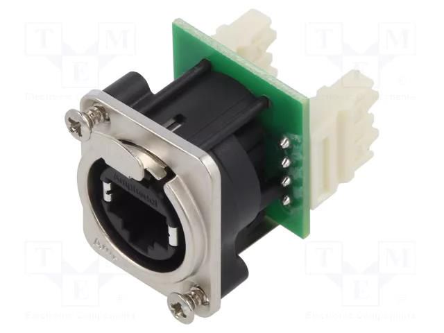 Connector: RJ45; socket; XLRnet; Cat: 5e; with push button; IDC AMPHENOL RJX8FD5110