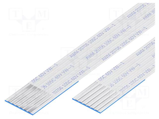 FFC tape; Cores: 6; Tape ph: 1mm; L: 101mm; 1A; 60V; Plating: tinned GCT 10-06-A-0101-C