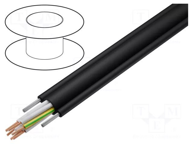 Wire; LIFTTEC® FYMYTW; 8G1.5mm2; unshielded; 300V,500V; Cu; black TKD TKD-3000032