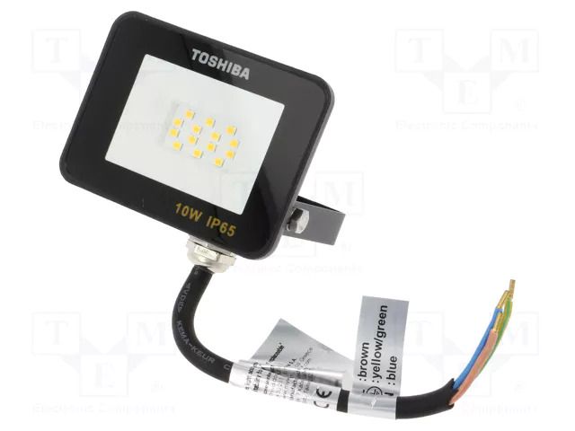 Lamp: LED flood light; 10W; 230VAC; neutral white; 120°; 4000K TOSHIBA LED LIGHTING 4711112383986